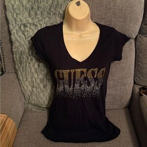 GUESS Black and Gold Women's Top